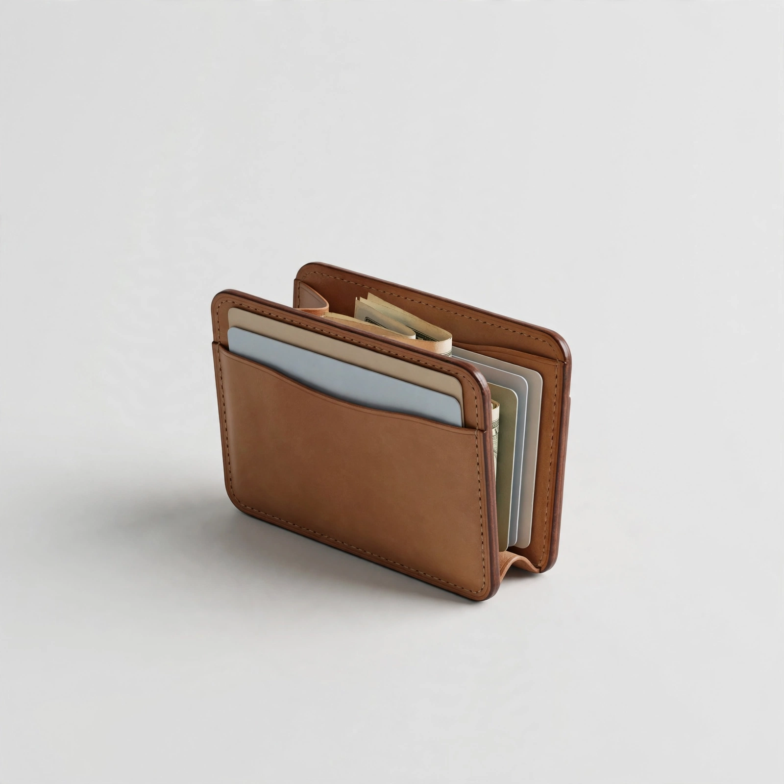 Porte-Cartes Minimaliste Cuir Lisse