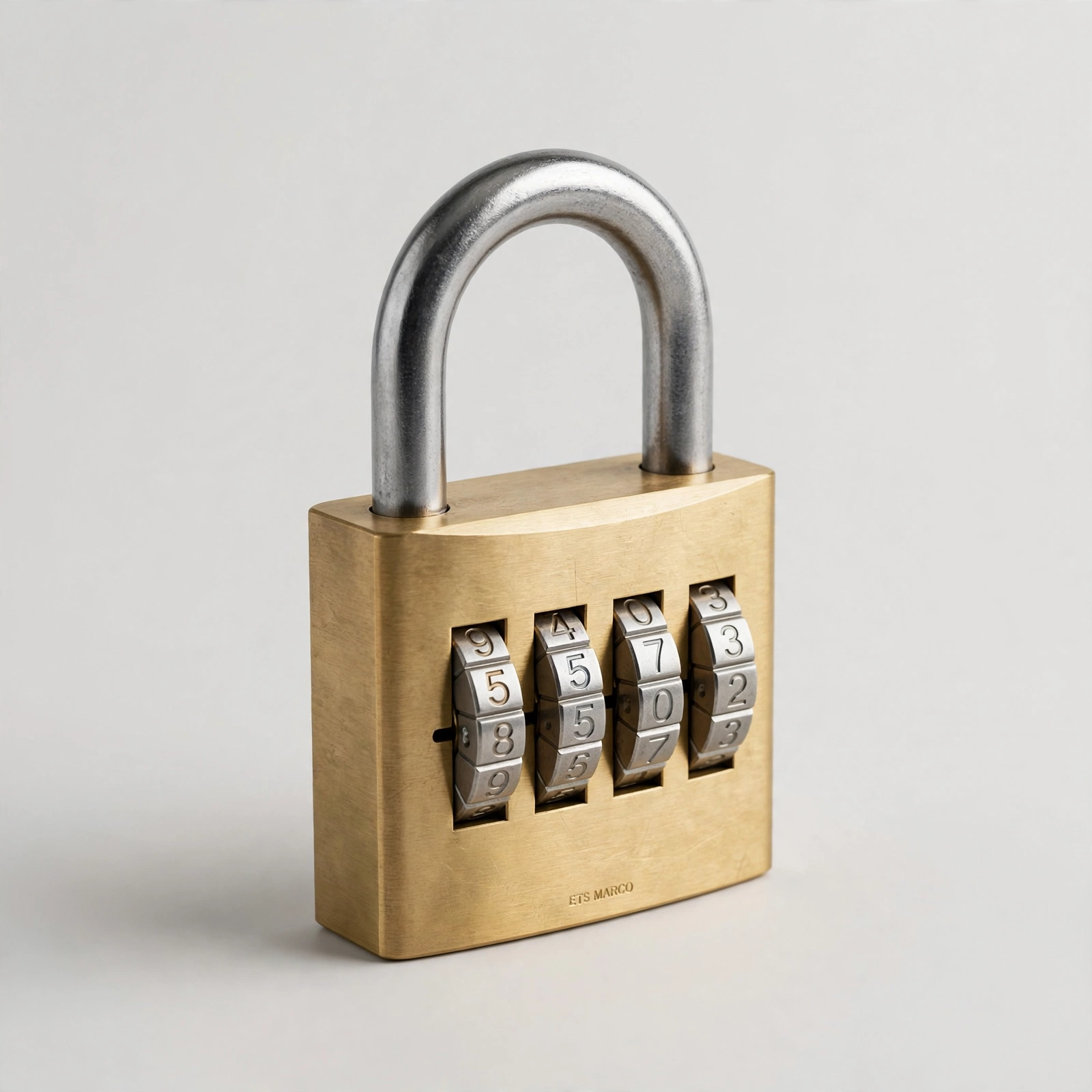 Cadenas à Combinaison 4 Molettes Laiton Massif