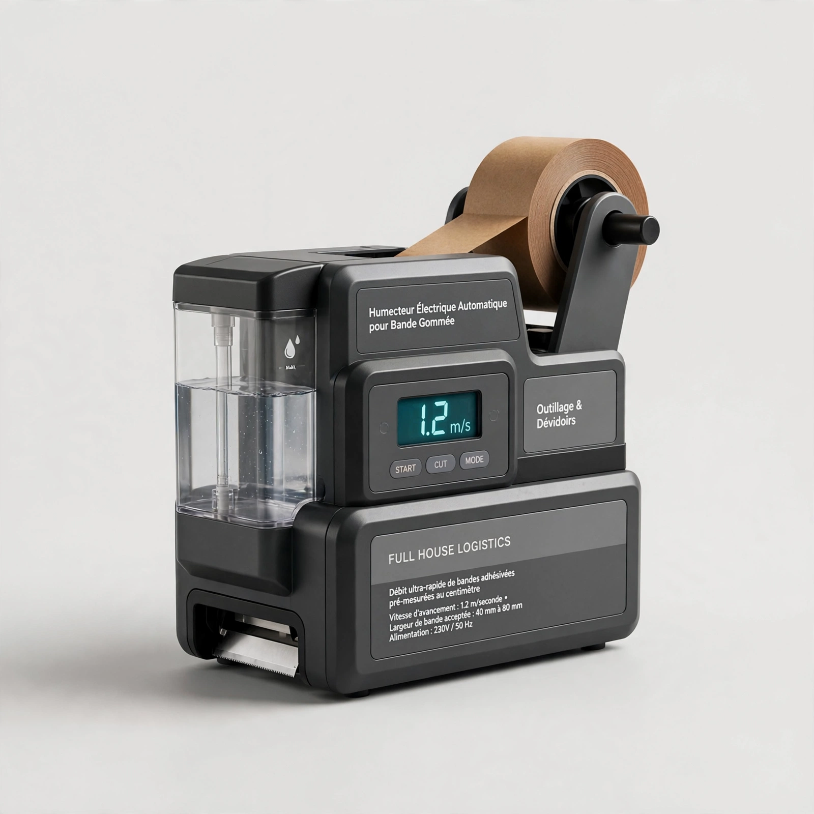 Humecteur Électrique Automatique pour Bande Gommée